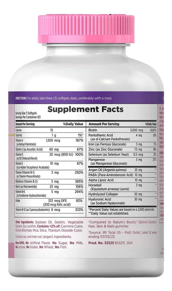 Hair, skin and nails Softgels